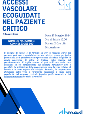 ACCESSI VASCOLARI ECOGUIDATI NEL PAZIENTE CRITICO D.Biasucci Roma